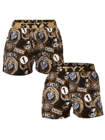 Styx Set de doi - boxeri bărbătești Styx art / KTV elastic sport