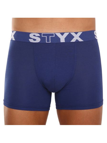 Styx Set de trei - boxeri bărbătești Styx long elastic sport albastru închis
