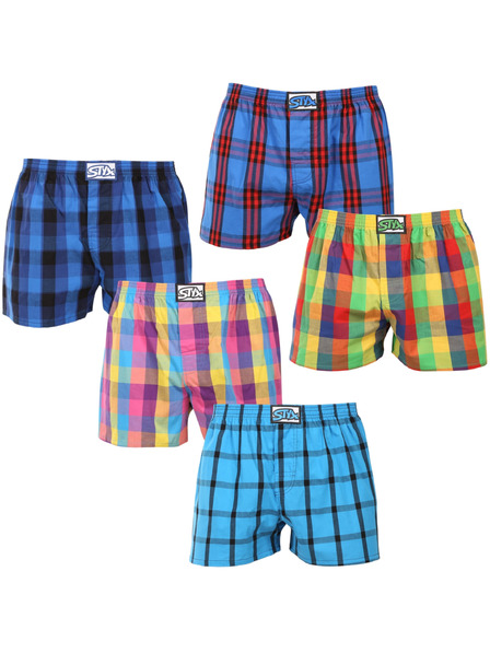 Styx Set de cinci - boxeri bărbați Styx elastic clasic multicolor