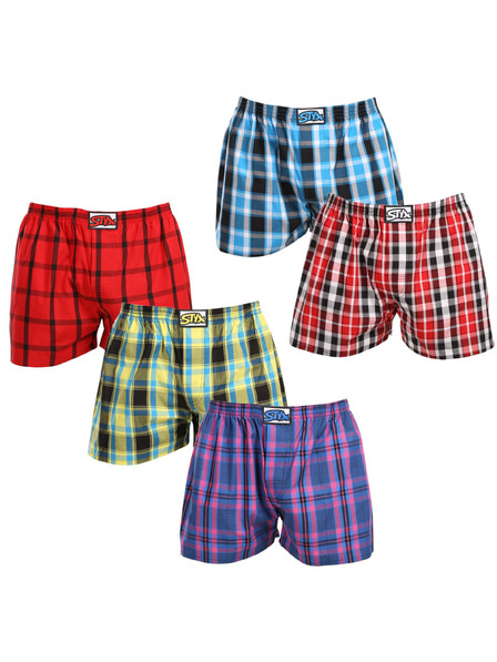 Styx Set de cinci - boxeri bărbați Styx elastic clasic multicolor