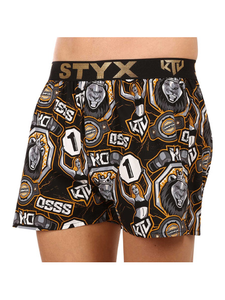 Styx Boxeri bărbătești Styx art / KTV elastic sport - elastic negru