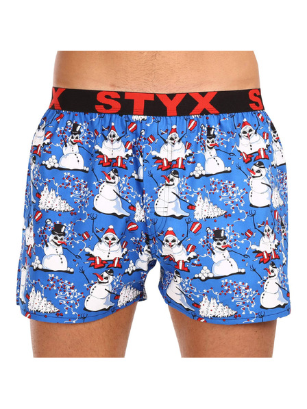 Styx Boxeri bărbătești Styx art elastic sport Crăciun oameni de zăpadă