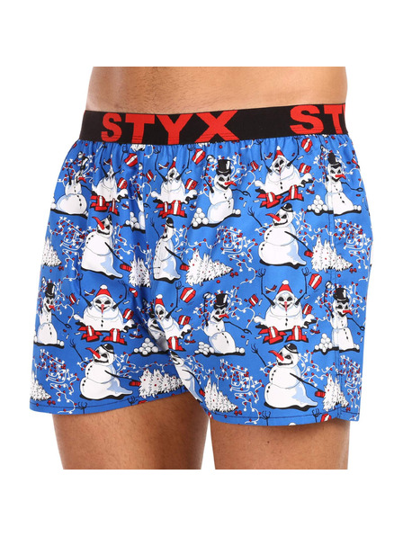 Styx Boxeri bărbătești Styx art elastic sport Crăciun oameni de zăpadă