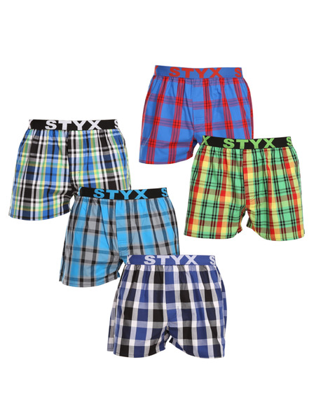 Styx Set de cinci - boxeri bărbați Styx elastic sport multicolor