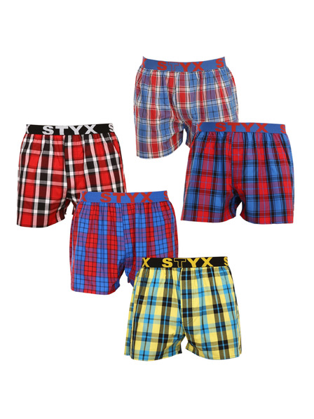 Styx Set de cinci - boxeri bărbați Styx elastic sport multicolor