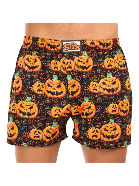 Styx Boxeri bărbătești Styx art clasic elastic mărime mare Halloween dovleac