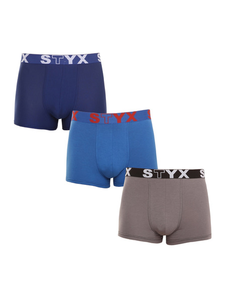 Styx Set de trei - boxeri bărbați Styx sport elastic multicolor