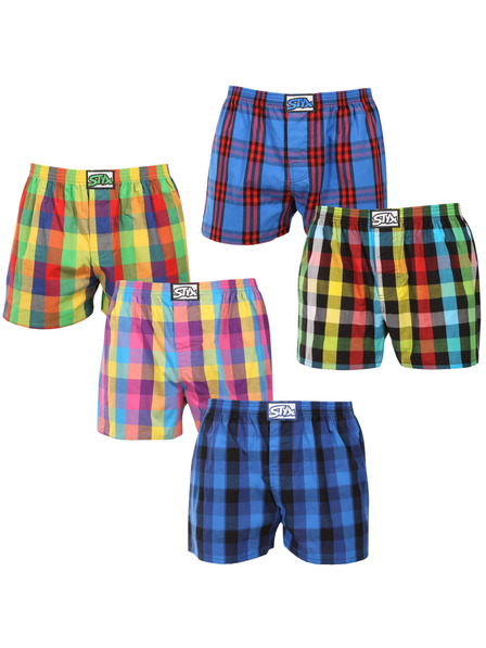 Styx Set de cinci - boxeri bărbați Styx elastic clasic multicolor