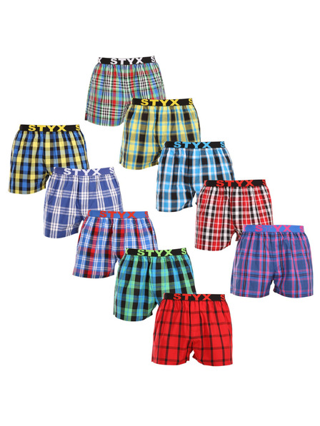 Styx Set de zece - boxeri bărbați Styx elastic sport multicolor