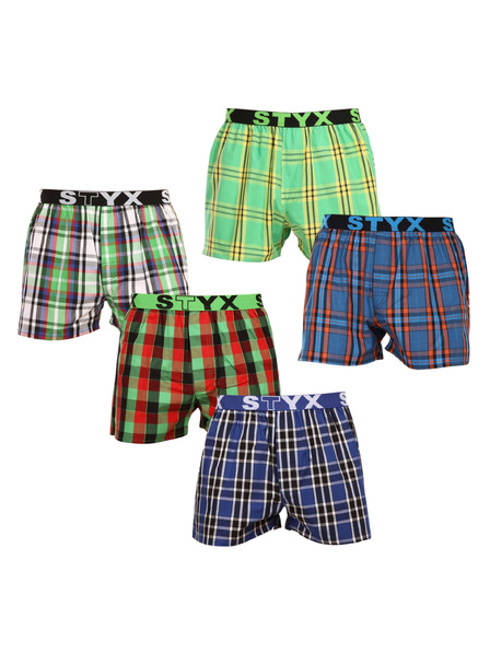 Styx Set de cinci - boxeri bărbați Styx elastic sport multicolor