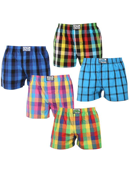 Styx Set de cinci - boxeri bărbați Styx elastic clasic multicolor