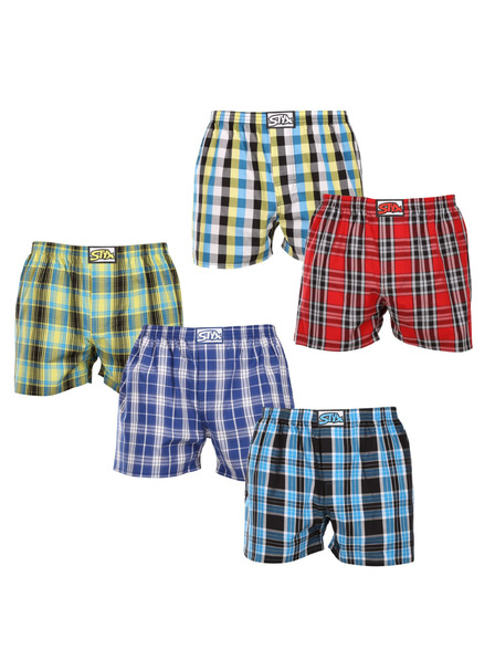 Styx Set de cinci - boxeri bărbați Styx elastic clasic multicolor