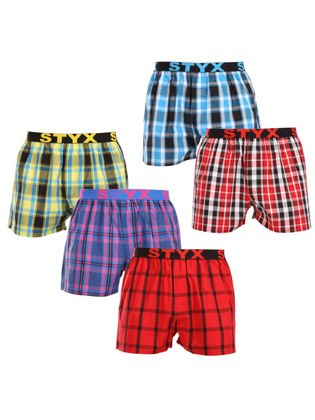 Styx Set de cinci - boxeri bărbați Styx elastic sport multicolor