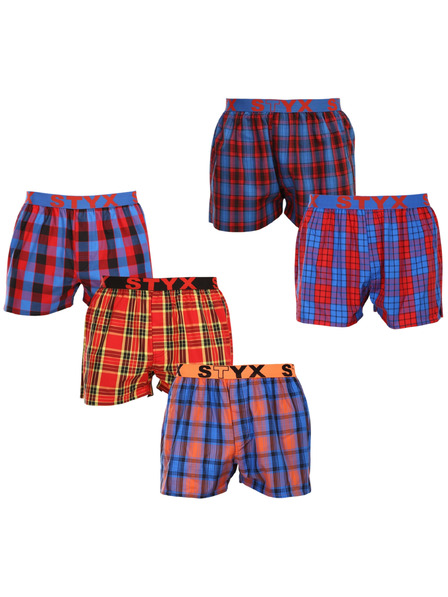 Styx Set de cinci - boxeri bărbați Styx elastic sport multicolor