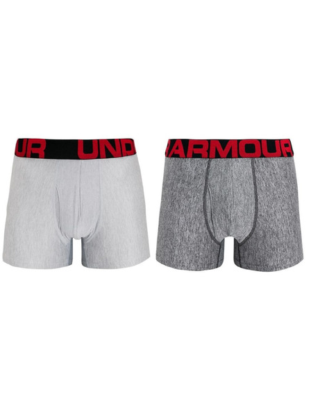 Under Armour Set de doi - boxeri bărbătești Under Armour supradimensionați gri