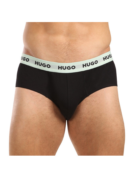 HUGO Set de trei - slip pentru bărbați HUGO negru