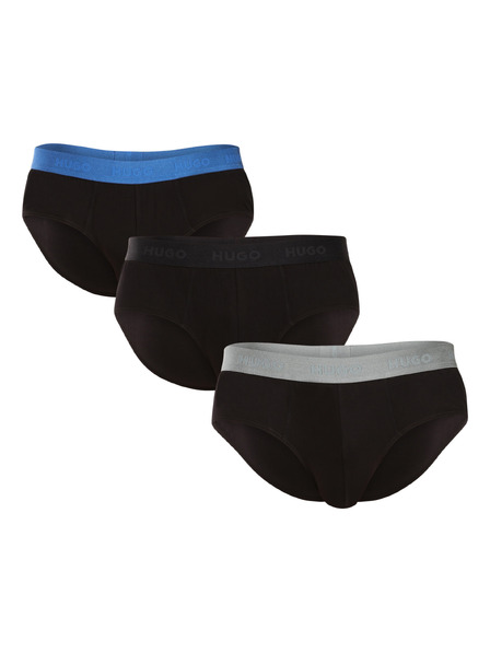 HUGO Set de trei - slip pentru bărbați HUGO negru