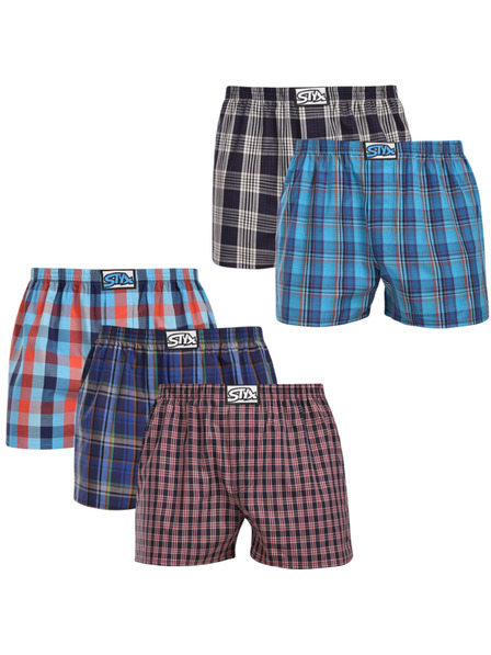 Styx Set de cinci - boxeri bărbați Styx elastic clasic multicolor