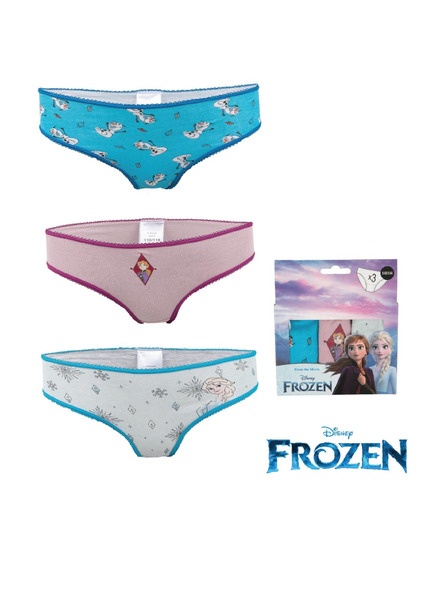 Trenýrkárna Set de trei - chiloți fete Frozen multicolore
