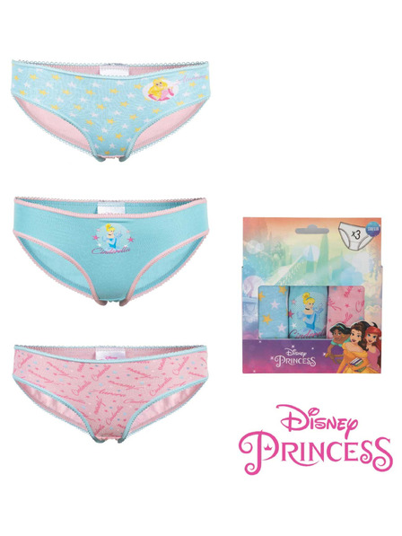 Trenýrkárna Set de trei - chiloți fete Disney Princess multicolore