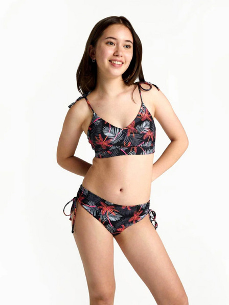 Modibodi Costum de baie fete Modibodi crop top Jungle palm black partea de sus