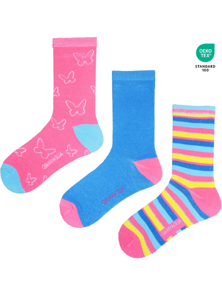 Benysøn Set de trei - șosete pentru copii Benysøn multicolore
