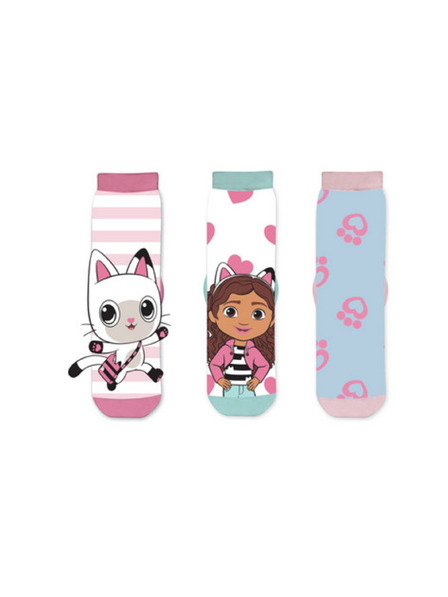 Trenýrkárna Set de trei - șosete pentru copii Gabby's Dollhouse multicolore (41284/pink)