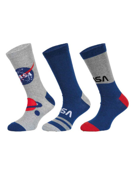 Trenýrkárna Set de trei - șosete pentru copii NASA multicolore (39269/blue)