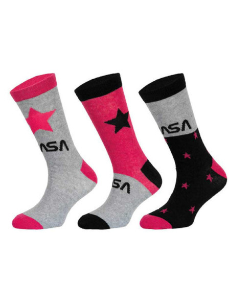 Trenýrkárna Set de trei - șosete pentru copii NASA multicolore (39270/red)