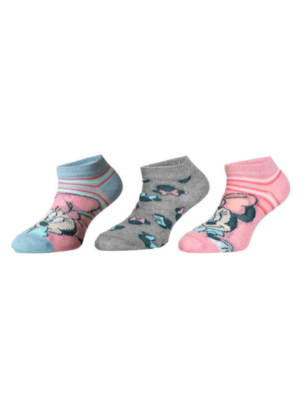Trenýrkárna Set de trei - șosete pentru copii Minnie multicolore (38614/grey)
