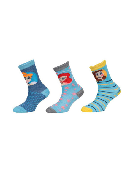 Trenýrkárna Set de trei - șosete pentru copii Disney Princess multicolore (38291/blue)