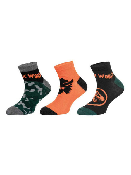Trenýrkárna Set de trei - șosete pentru copii Jurassic World multicolore (39266/orange)