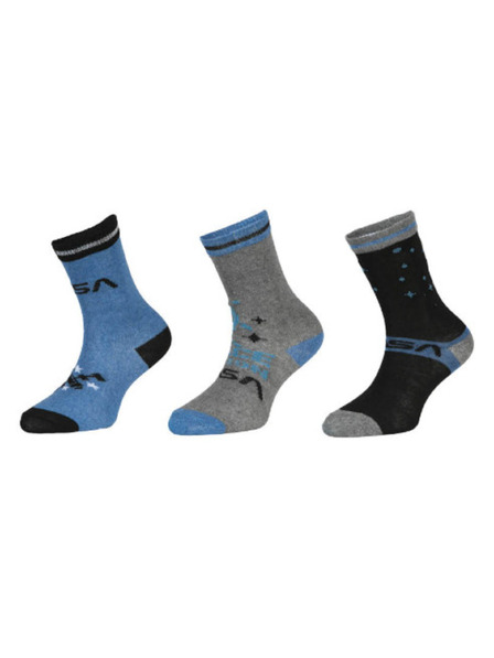 Trenýrkárna Set de trei - șosete pentru copii NASA multicolore (39133/blue)