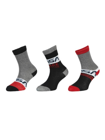 Trenýrkárna Set de trei - șosete pentru copii NASA multicolore (39133/red)