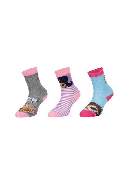 Trenýrkárna Set de trei - șosete pentru copii LOL multicolore (38766/grey)