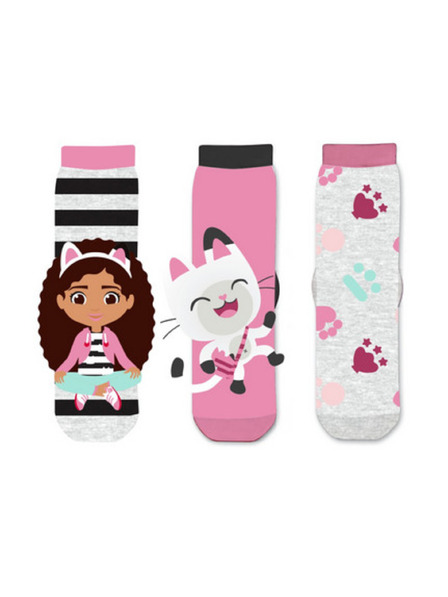 Trenýrkárna Set de trei - șosete pentru copii Gabby's Dollhouse multicolore (41284/black)