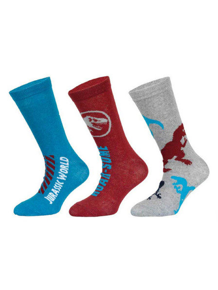 Trenýrkárna Set de trei - șosete pentru copii Jurassic World multicolore (39267/red)