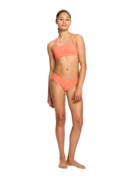 Modibodi Costum de baie pentru fete Modibodi crop top Summer Wavy Pink parte de sus