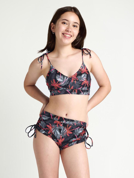 Modibodi Costum de baie menstrual pentru fete Modibodi Teen High Short Jungle Palm Black parte de jos