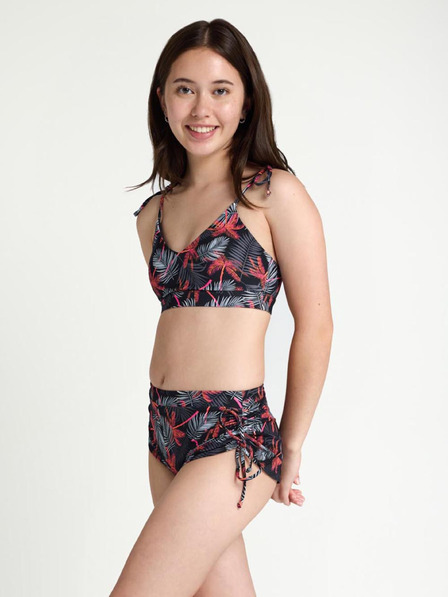 Modibodi Costum de baie menstrual pentru fete Modibodi Teen High Short Jungle Palm Black parte de jos