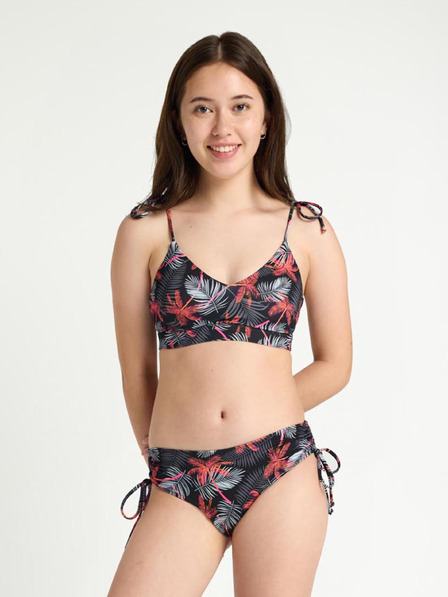 Modibodi Costum de baie menstrual pentru fete Modibodi Teen High Bikini Jungle Palm Black parte de jos