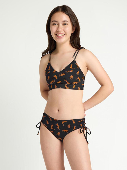 Modibodi Costum de baie menstrual pentru fete Modibodi Teen High Bikini Cheetah Chase Black parte de jos