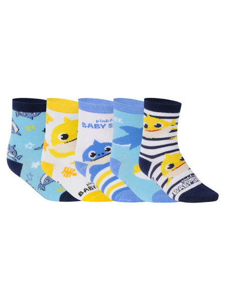 Cerdá Set cinci - șosete pentru copii Cerdá Baby Shark multicolore