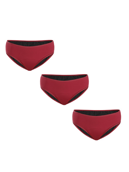 Meracus Set de trei - Chiloți menstruali Meracus Timeless Burgundy Plus