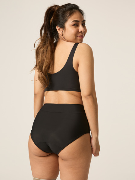 Modibodi Costum de baie menstrual Modibodi Hi-Waist Bikini Brief Light-Moderate negru slip