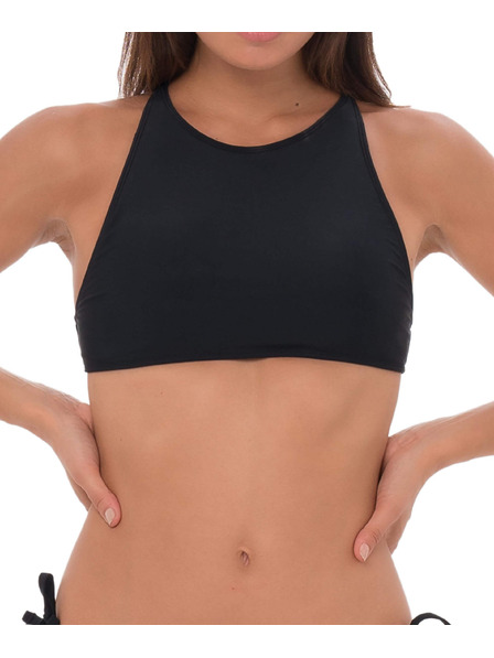 69slam Costum de baie pentru femei 69SLAM partea de sus PLAIN BLACK SURF