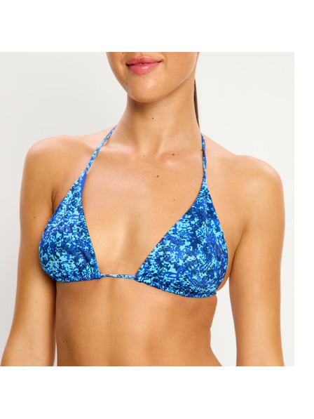 Modibodi Costum de baie Modibodi Tidal Triangle Bikini Top Python Blue vârf