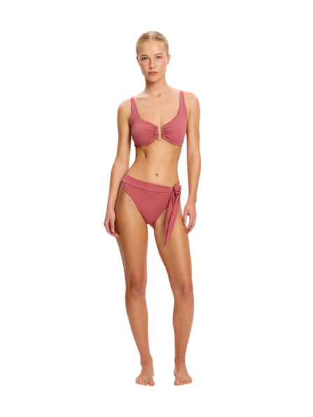 Modibodi Costum de baie menstrual Modibodi Molokai Hi-Waist Tie Bottom High Absorbency Mauve fund
