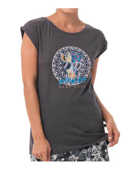 69slam Tricou pentru femei 69SLAM MR. GG BLACK MELANGE ELISA
