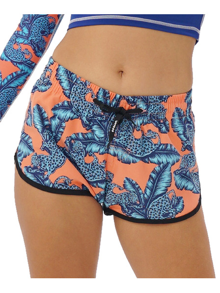69slam Pantaloni scurți pentru femei 69SLAM JUNGLE BLUE ELOISE